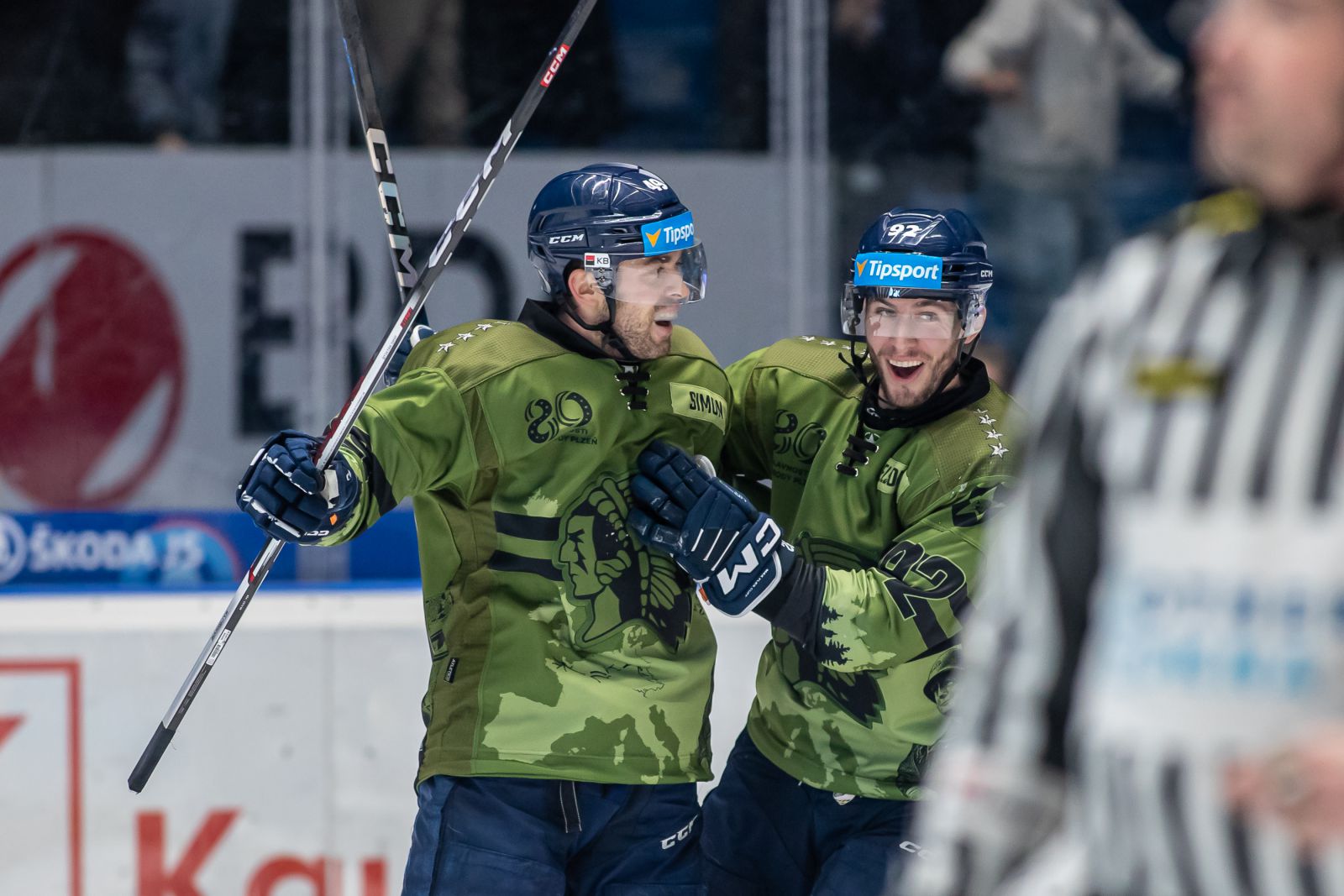 Hrané dresy „DÍKY, GENERÁLE PATTONE!“ od HC Škoda Plzeň – speciální utkání vs. Banes Motor České Budějovice fotka